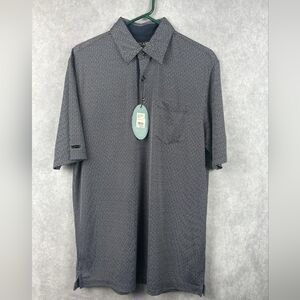 Atlantis Greg Norman Golf Pullover Mens M Blue Bahamas Nimbus Performance‎ Polo